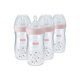 thumbnail image 1 of Biberón NUK Simply Natural SafeTemp Girl de 250 ml, paquete de 4, 1 of 3