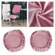 thumbnail image 1 of 2 Piezas Fundas Para Sillas De Terciopelo Elástico Extraíbles Taburete Decoración Del Hogar Rosa, 1 of 5