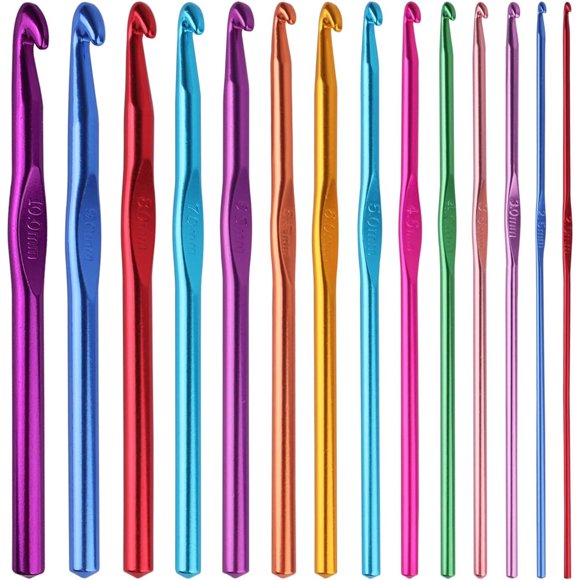 Ganchos de Crochet HSYMQ de Aluminio, 14 Piezas, de 2 mm a 10 mm
