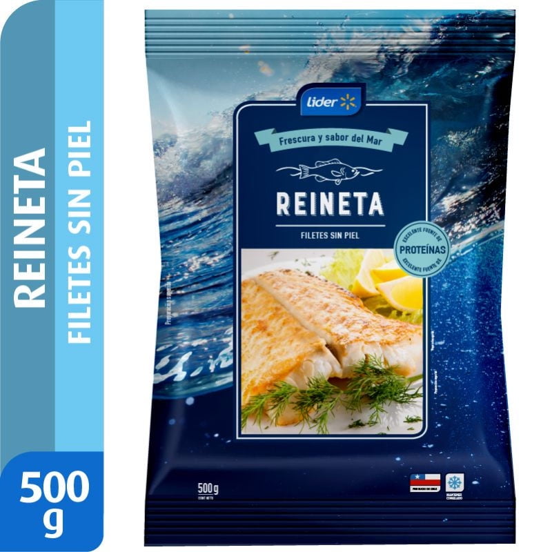 Reineta Filetes Sin Piel 500 g Lider