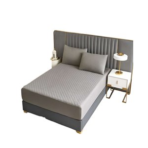 Genérico - Cubrecolchon Impermeable King Gris Claro