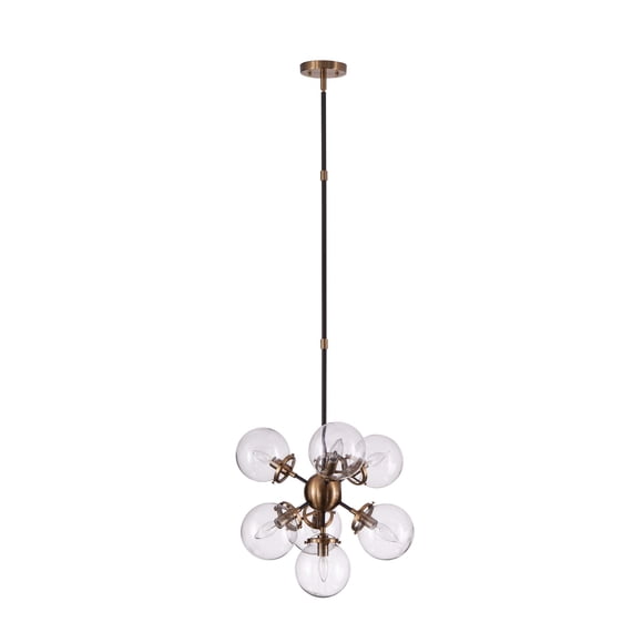 Lámpara colgante SEI Furniture Holly & Martin Boltonly de 7 luces, negra