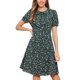 thumbnail image 1 of INSPIRE CHIC Vestido Vintage de Mujer Estampado Floral Cuello Peter Pan Largo hasta la Rodilla Vestido Casual M Verde, 1 of 6