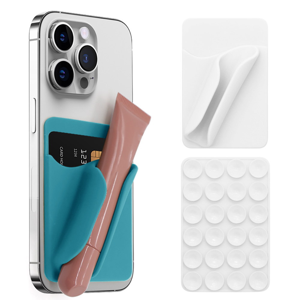 Genérico - Ventosa Tipo Silicona Labial Lip Glaze Funda Teléfono Móvil Soporte Teléfono Móvil Funda Protectora Soft Shell Funda Protectora Teléfono-Blanco