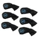 thumbnail image 2 of 6pcs Golf Club Head Cover Irons Headcover Protector Con Número Negro, 2 of 5