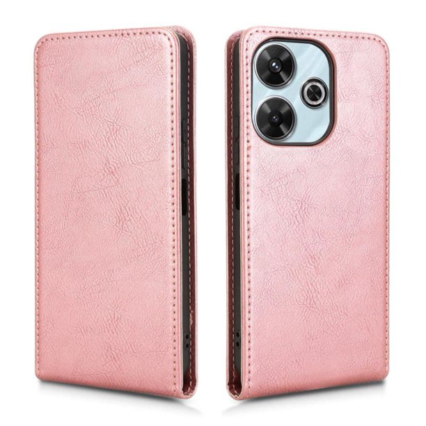Funda tipo folio para Xiaomi Redmi Note 13 4G con soporte magnético y protección para la cámara Oro rosa