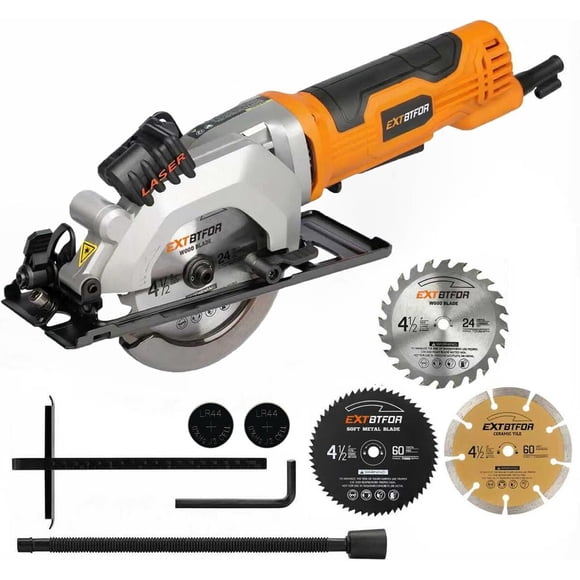 Sierra Circular Mini Extbtfor 580W 4.8A 4 1/2" Láser 4000 RPM