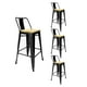 thumbnail image 1 of Pack 4 Taburete Piso Bar Tolix 75 Cm Asiento Madera, 1 of 3