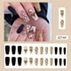 thumbnail image 2 of 24 pcs Golden Glitter Coffin Press On Nails with Rhinestones and Plaid Design - Perfect for Women and Girls - Long-Lasting and Easy to Apply, 2 of 2