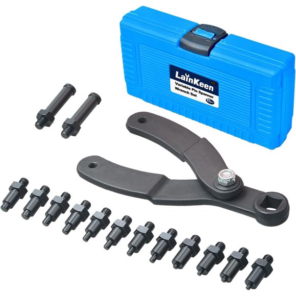 Juego de 15 piezas de llave ajustable de pasador LainKeen 3,2‑12,7 cm