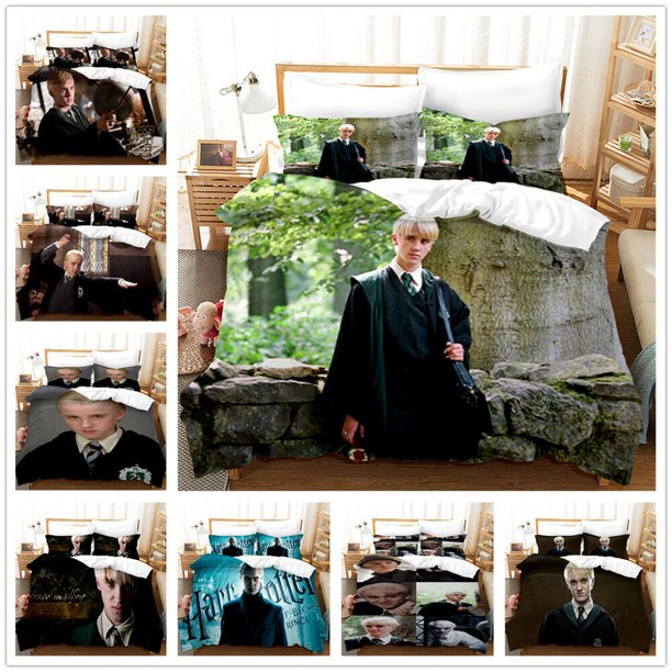 Draco-Malfoy Printed Bedding Set Duvet Cover & Pillow Cases Gift