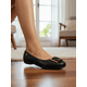 thumbnail image 1 of Ballerina Casual Detalle Cuadrado Extra Acolchado Negro, 1 of 3
