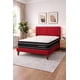 thumbnail image 1 of Cama Plaza y Media Turin Rojo Respaldo + Base + Colchon Mery Desing Excellence Plus, 1 of 7