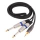 thumbnail image 4 of Cable Divisor De Cable En Y Mono De 3,5 Mm 1/8 "TRS A Doble 6,35 Mm 1/4" Chapado En Oro, 4 of 5