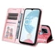 thumbnail image 2 of Funda tipo cartera FOXDOCK para Realme C21Y , diseño girasol en relieve, cuero PU, cierre magnético, soporte y tarjetero, 2 of 5