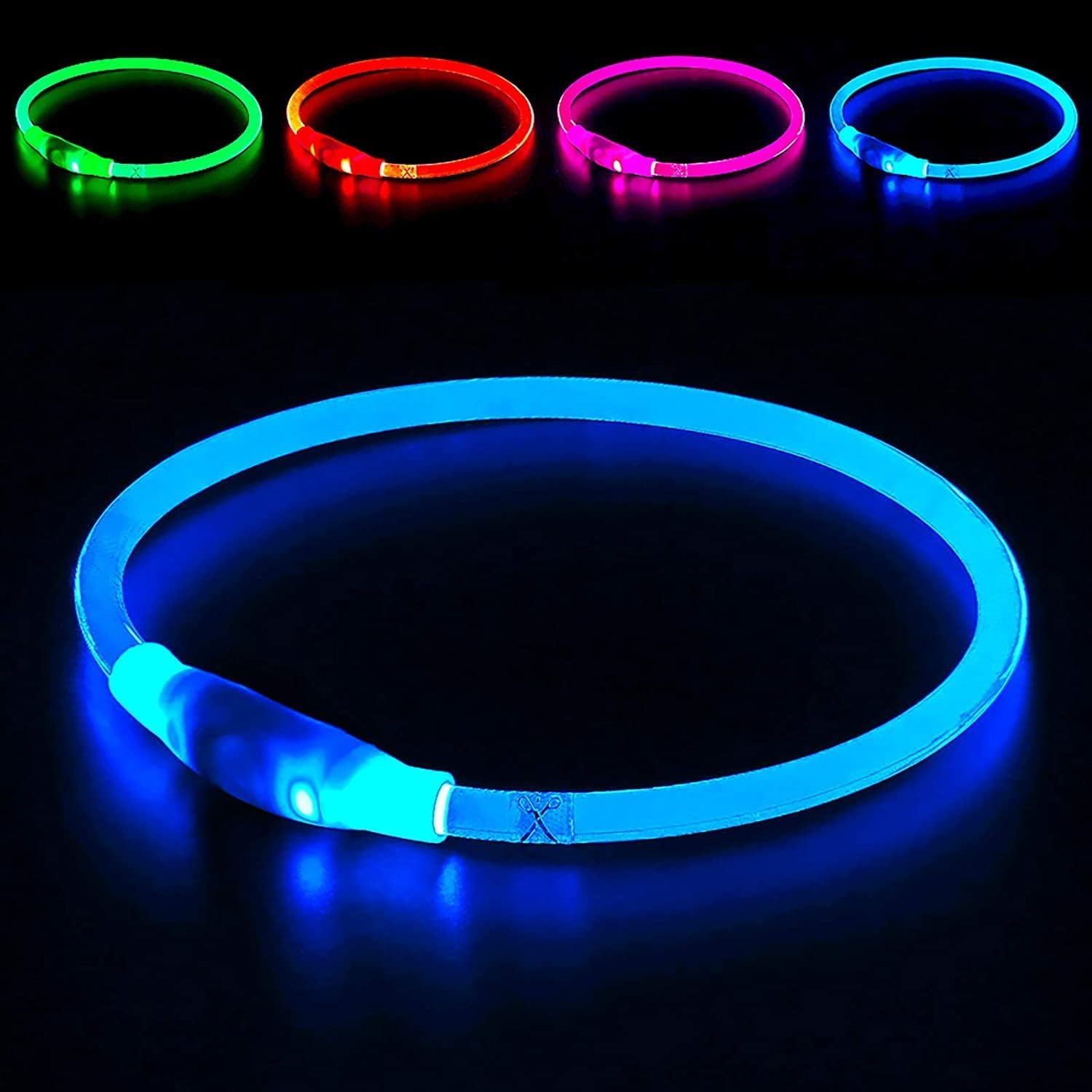 Collar Led Para Perros Bseen, Recargable Por Usb, Para Perros Pequeños, Medianos Y Grandes