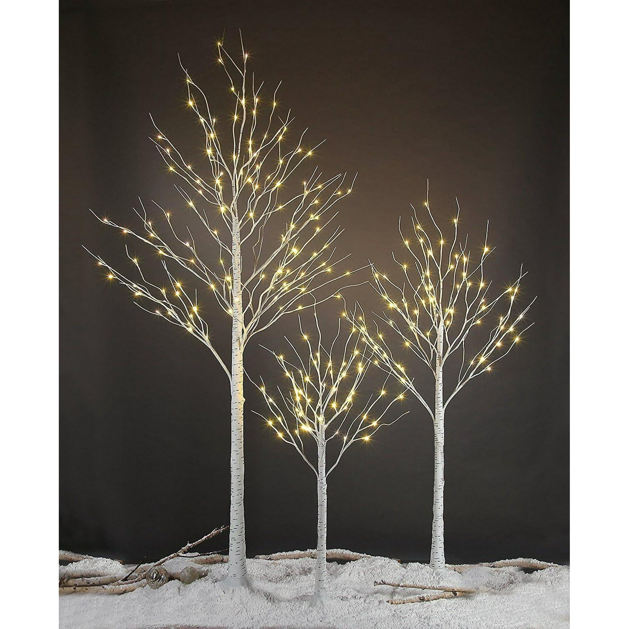 Luz Led Birch Tree Lightshare De 1,2 M, 1,8 M Y 2,4 M, Color Blanco Cálido