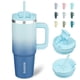 thumbnail image 1 of Vaso térmico BJPKPK de acero inoxidable aislado de 30 oz con asa, 1 of 6