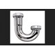 thumbnail image 1 of Conector de tubo Keeney Brass J-Bend, 3,8 cm, níquel satinado, 1 of 1