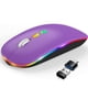 thumbnail image 1 of Ratón inalámbrico Bluetooth HOTLIFE Slim recargable LED morado, 1 of 7