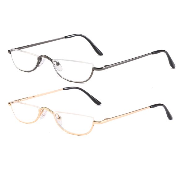 Anteojos de Lectura DBEFTLI 3.00 Pack de 2 Gris, Dorado