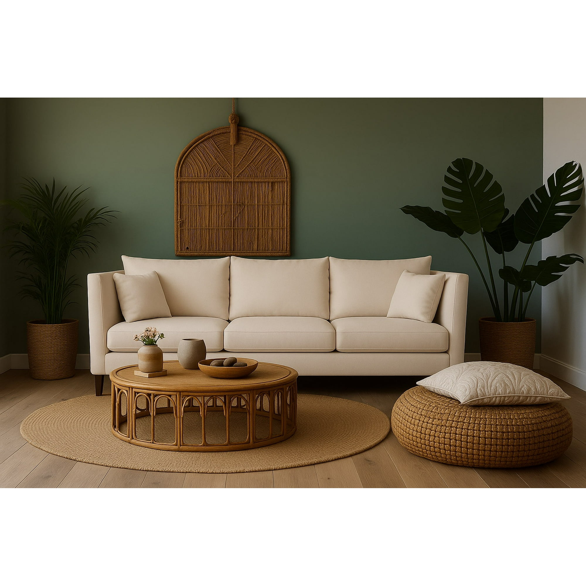 Casa Wow Deco - Sofá 3 Cuerpos Lyra Beige Tela – Confort Y Estilo Para Tu Hogar