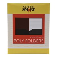 Folder School Smart, 2 Bolsillos, Poliéster Negro, Paquete De 25