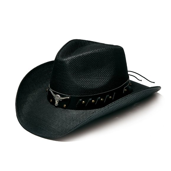 Sombrero Vaquero YOUBADU Negro Talla Única 58 cm Unisex