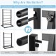 thumbnail image 5 of Estante para cintas Aulin 45 × 30 × 74 cm 6 niveles negro ajustable, 5 of 7