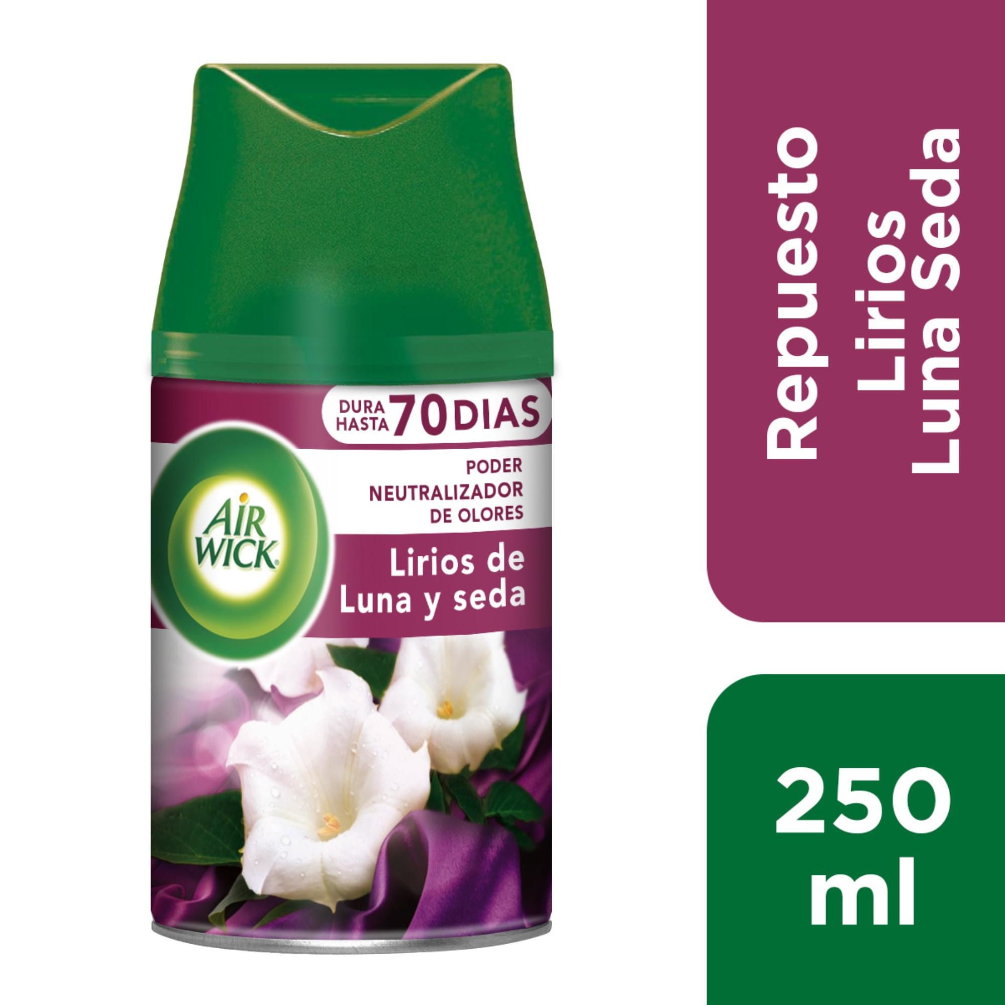 Air Wick - Aromatizante Ambiental Repuesto Aerosol Lirios De Luna Y Seda Lata