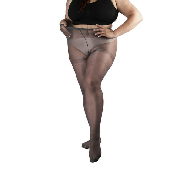 Panty nylon 18 denier XXL plata