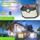 thumbnail image 4 of Luces solares para exteriores HMCITY 120 LED con sensor de movimiento IP65, 4 of 6