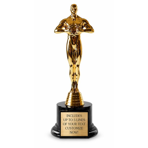 Trofeo Awards4U de 27 cm Estatua Dorada Personalizable con Grabado