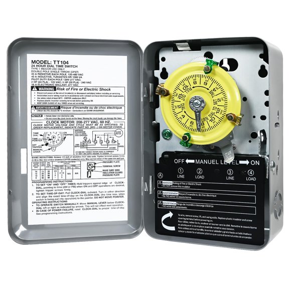 Temporizador de piscina JKLESA T104 208‑277 VAC 40 A DPST