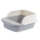 thumbnail image 1 of Bandeja De Arena Para Mascotas Contenedor De Caja De Arena Caja De Arena Para Gatos Con Parte Superior Abierta Bandeja De Arena Para Gatos Con Pala Blanco Gris, 1 of 5