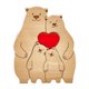thumbnail image 4 of Bear Family Wooden Art Puzzle Familia Diy Familia De Osos Para Navidad Avaloramiento 4 Osos, 4 of 5