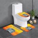 thumbnail image 1 of Fixed: La Película Juego de 3 alfombras de baño de coral fleece: tapete de baño + alfombra de inodoro en forma de U + funda de tapa de inodoro en forma de O, 1 of 6