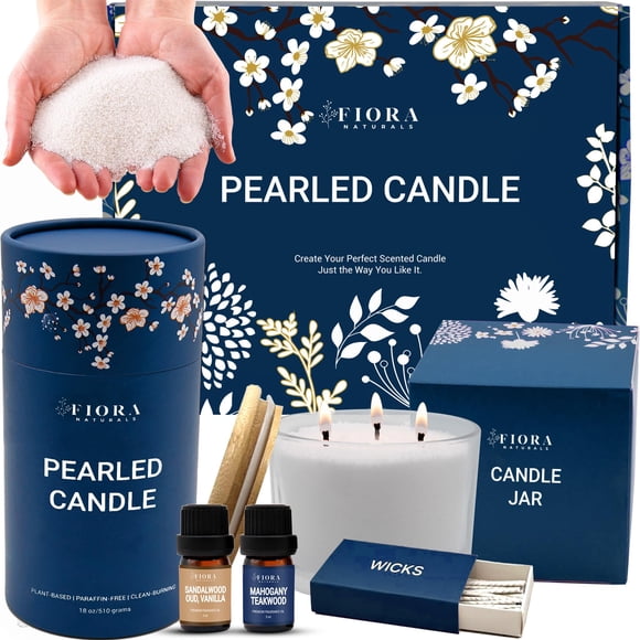 Set de velas Fiora Naturals Pearled no tóxicas 510 g