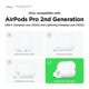 thumbnail image 2 of Funda de silicona elago para AirPods Pro 2 con carga inalámbrica, 2 of 7