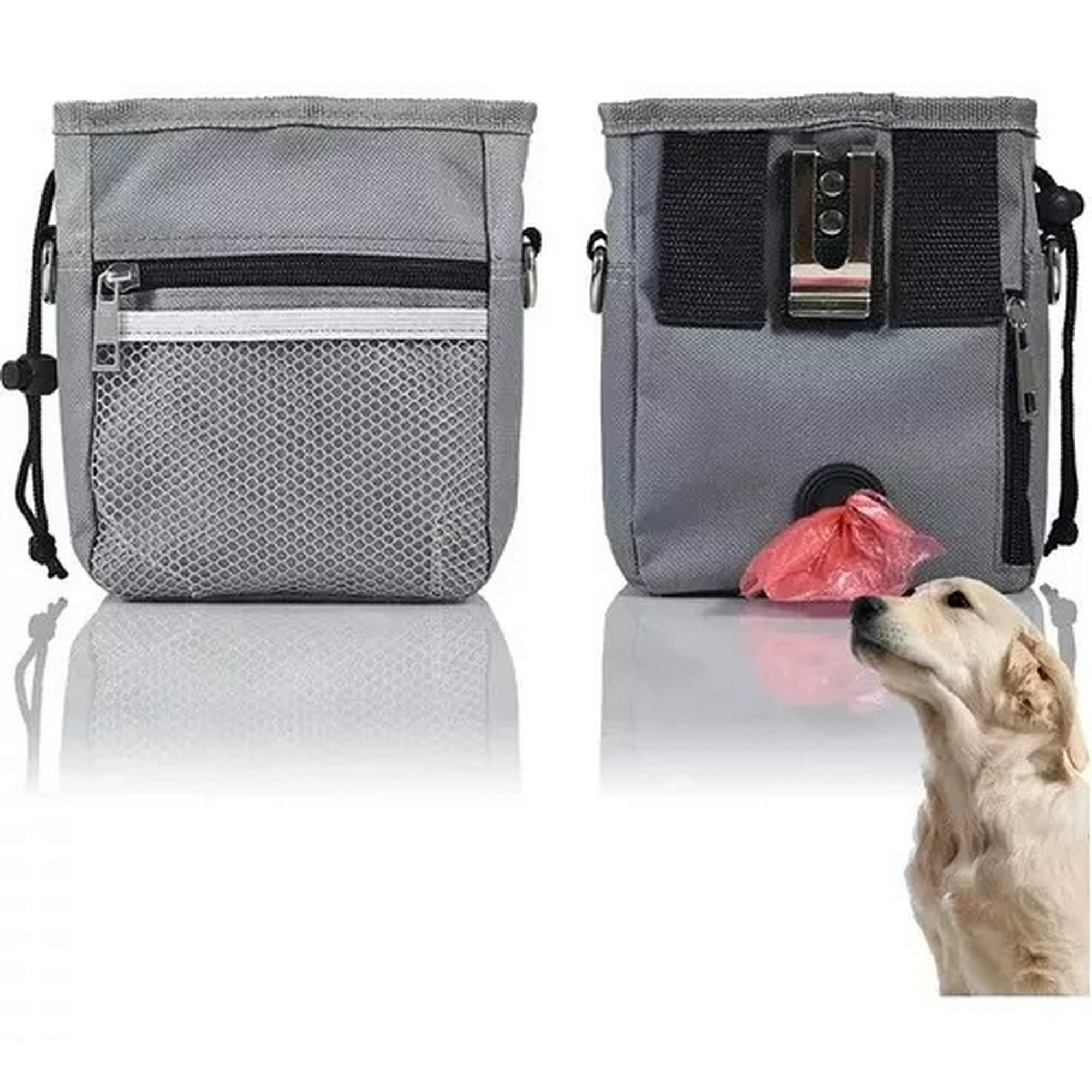 Defensor - Bolso De Snack O Premios Paseo Entrenamiento Para Perros Color Gris
