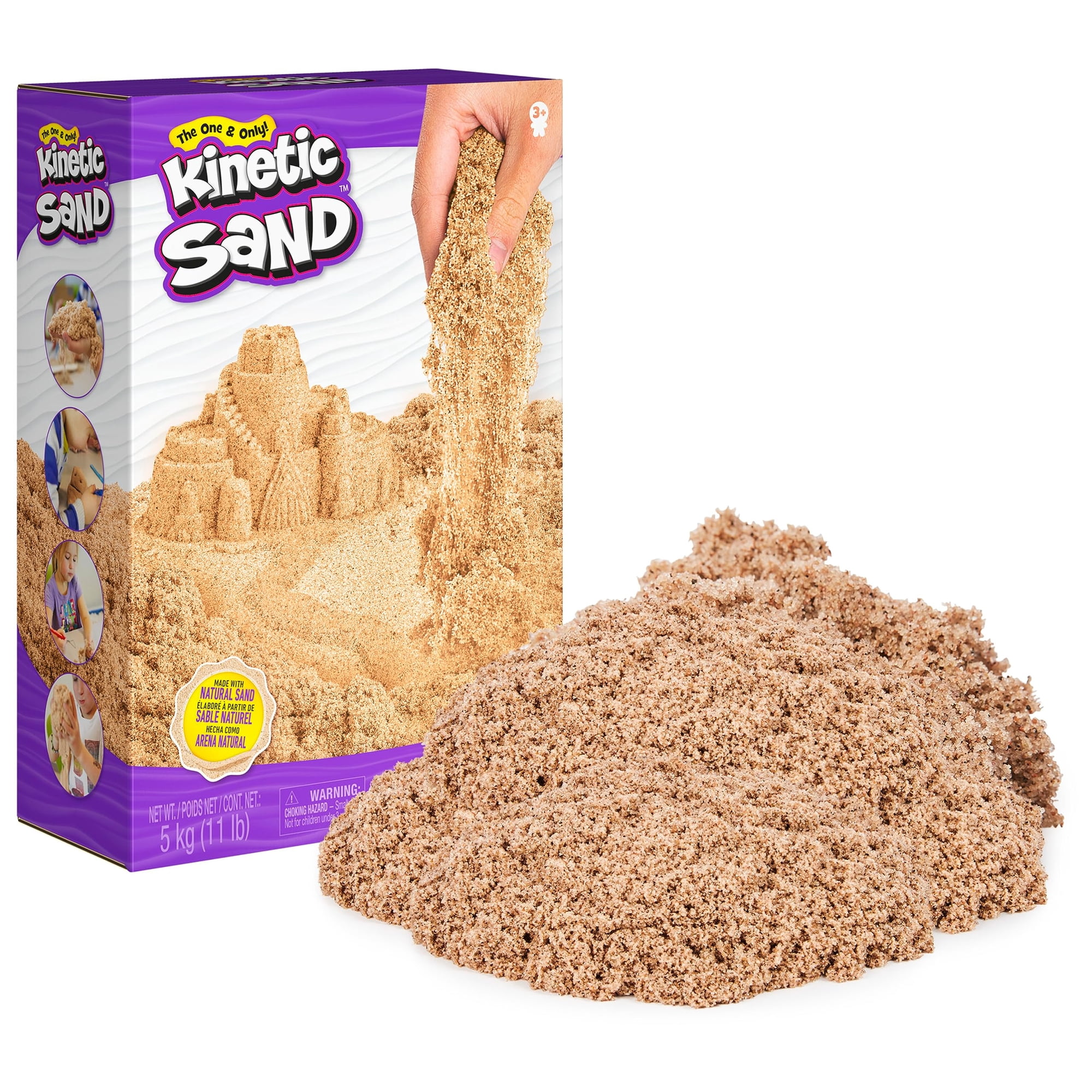 Play Sand Kinetic Sand, 5 Kg, Color Marrón Totalmente Natural Para Niños