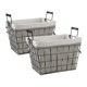 thumbnail image 1 of Basket DII Metal Farmhouse con rayas de tictac (juego de 2), 1 of 6