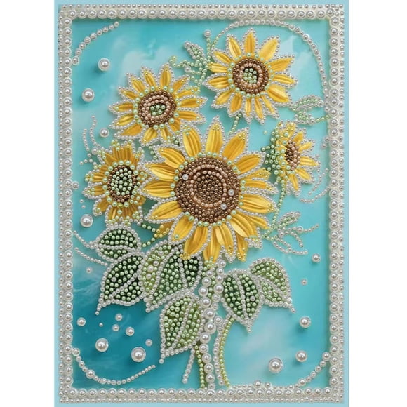 Kit de Arte con Diamantes GEMFAMILY Girasoles para Adultos y Principiantes