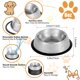thumbnail image 2 of Comedero para gato ACEONE, 4 unidades, acero inoxidable, antideslizante, 11 cm, 2 of 7