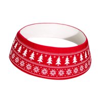 Bothyi - Falda De Árbol De Navidad De 28"" Con Cuello Rústico De Punto Para Oficina, Sala De Estar, Interior