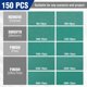 thumbnail image 2 of Juego de discos de lijado WORKPRO, 150 piezas, 5 pulgadas, 10 grados, 60 a 600, 2 of 7