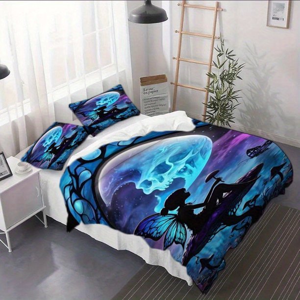 3pcs Fantasy Creative Illustration Duvet Cover Set - Duvet Cover Combination Set No Core