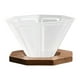 thumbnail image 3 of Taza De Filtro Octogonal De Resina Con Soporte De Madera De Nogal Taza De Café De Origami Estable Transparente, 3 of 3