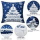 thumbnail image 3 of Fundas de almohada navideñas de 18 x 18 pulgadas, color azul marino, fundas de almohada navideñas con copos de nieve, fundas de almohada navideñas, árboles de Navidad, alces y ciervos, fundas de cojín, 3 of 7