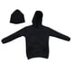 thumbnail image 3 of Ropa Con Capucha Y Gorra Negra Para Hombre A Escala 1/6 Para Accesorios De Figura Masculina De 12'', 3 of 5